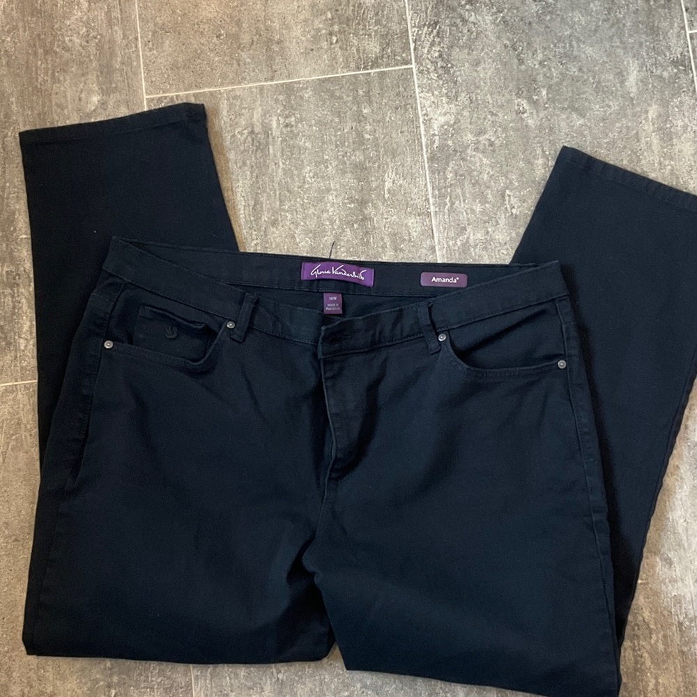 Gloria Vanderbilt Midnight Black Straight Leg Jeans